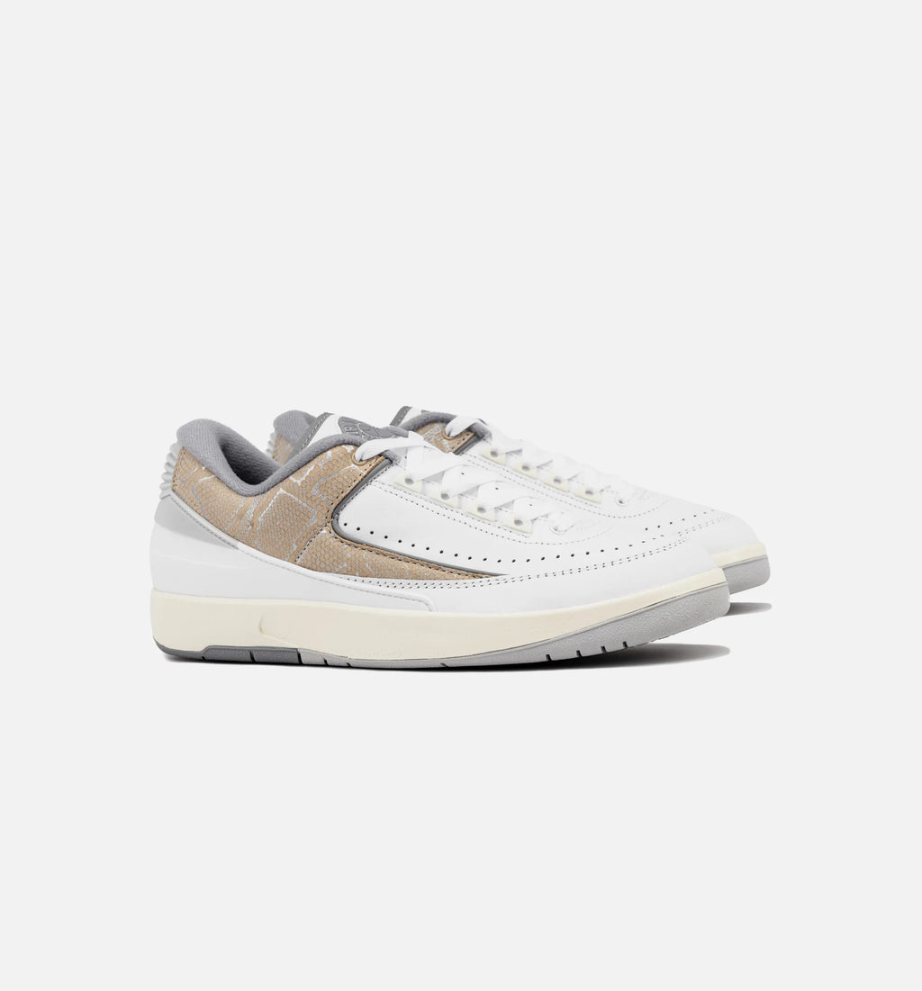 Air Jordan 2 Retro Python Mens Lifestyle Shoe White Cement Grey Sanddrift Neutral Grey Sail