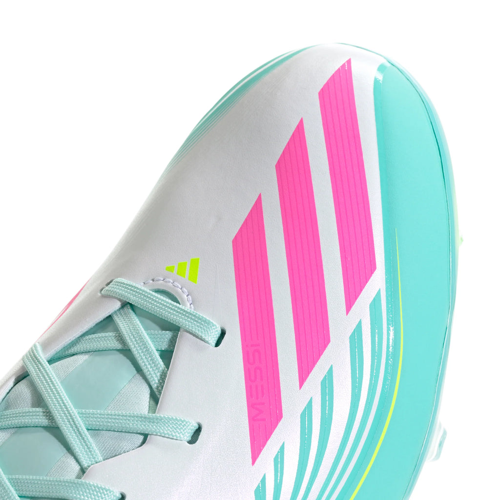 adidas F50 Messi League Firm Ground Multi Ground Mens Soccer Cleats White Pink