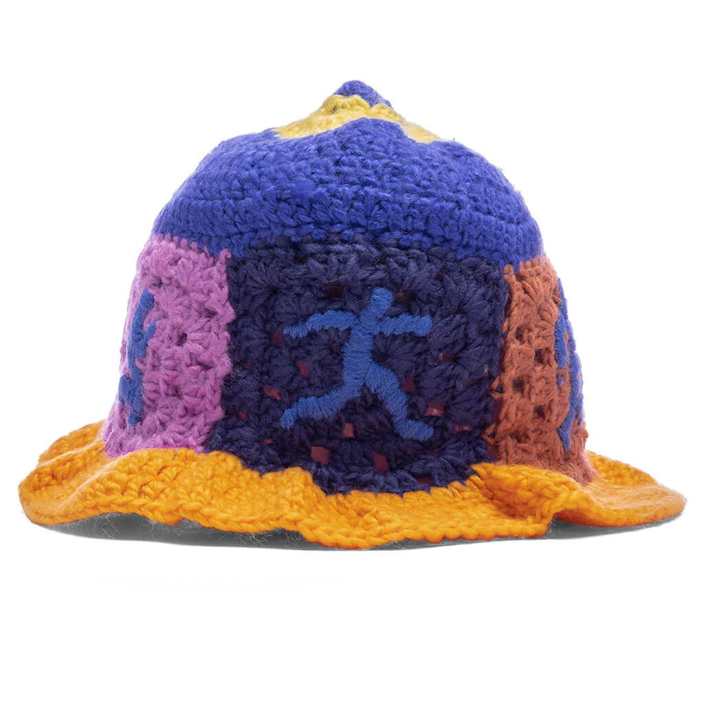 Running Man Crochet Hat Multi
