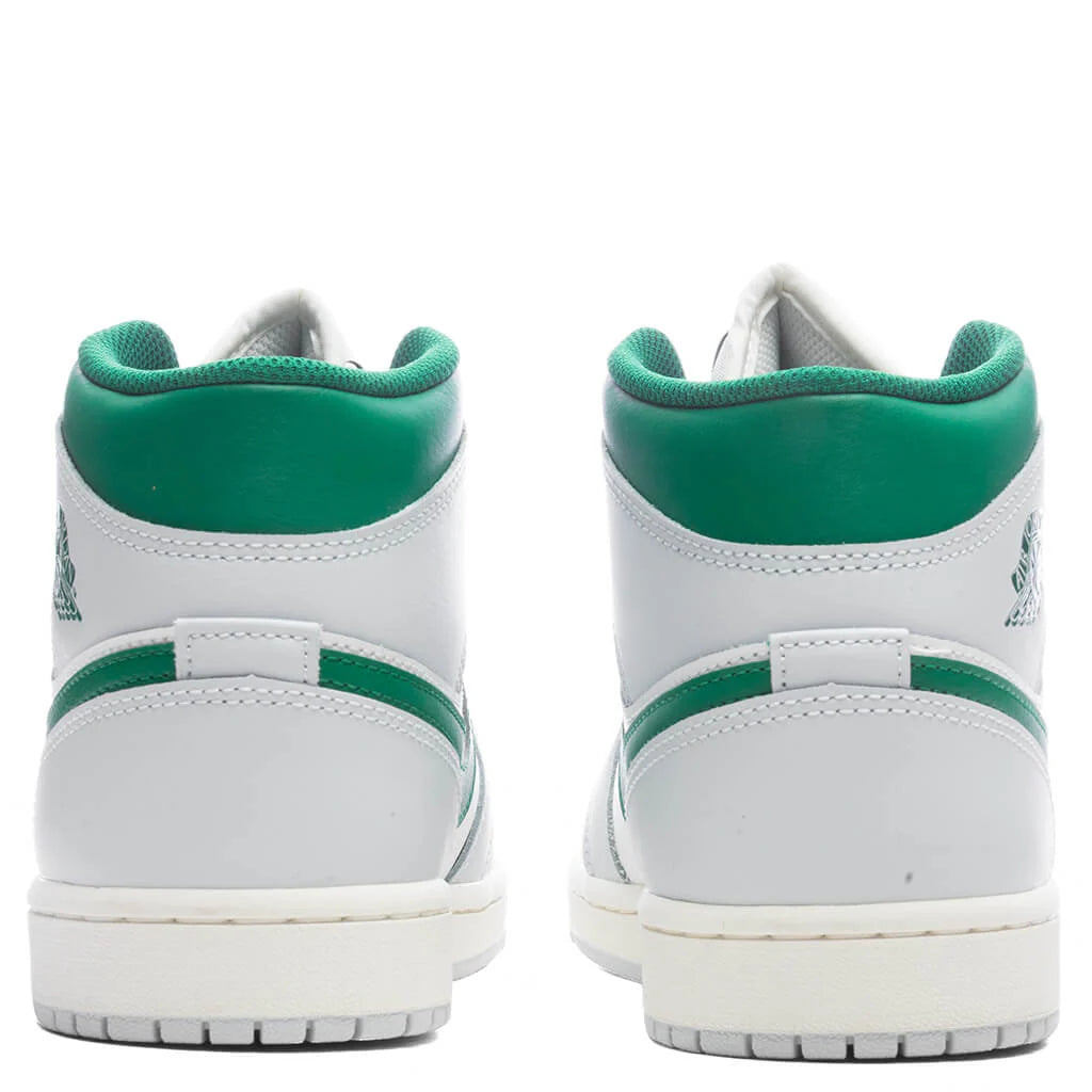 Air Jordan 1 Mid Summit White Pine Green Pure Platinum