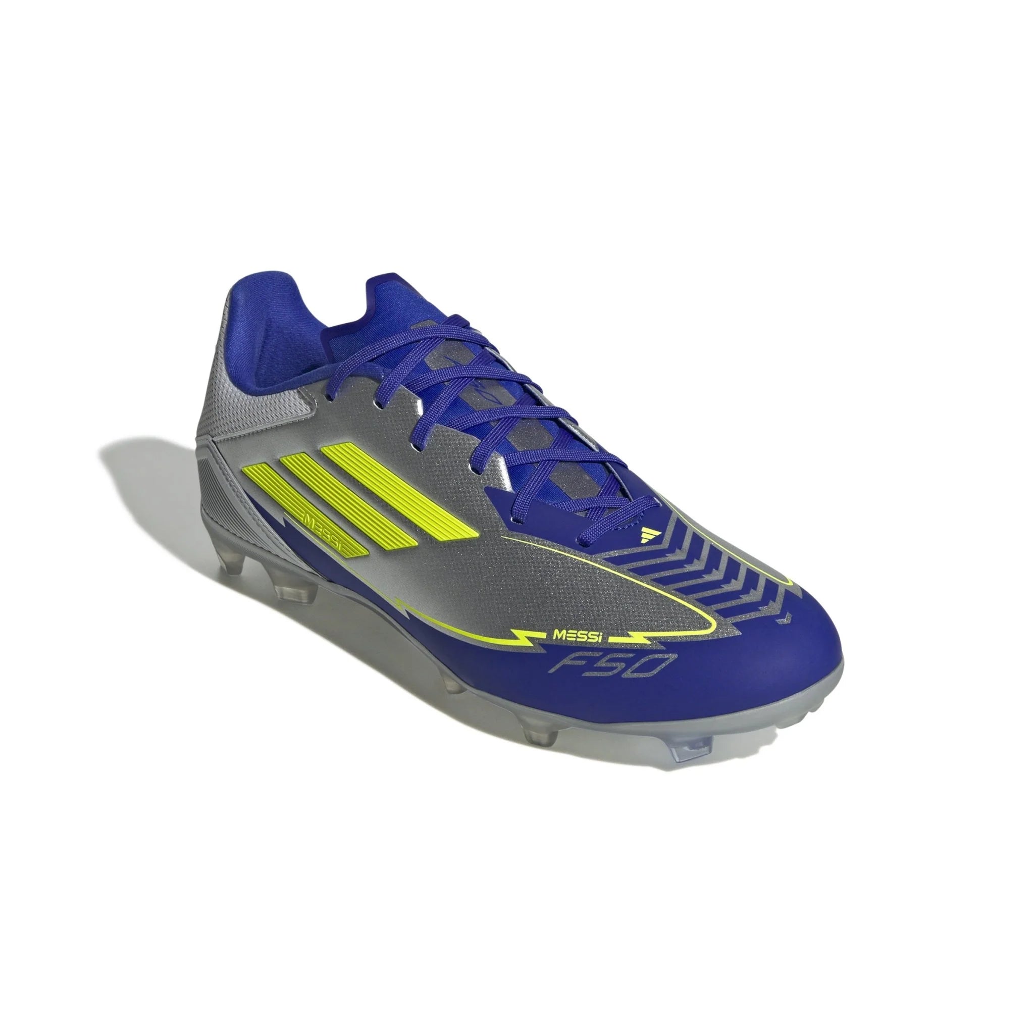adidas F50 League Messi Firm Multi Ground Boots Silver Yellow