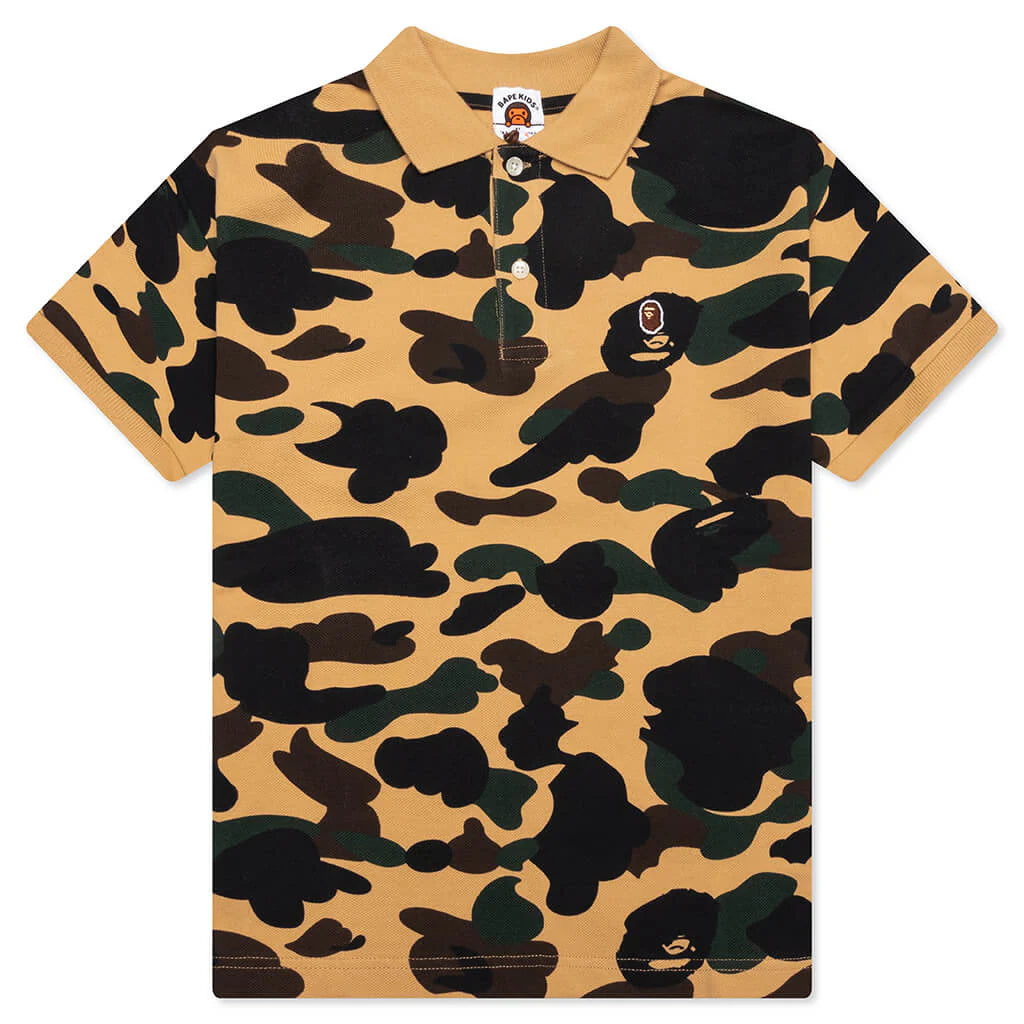 Kids 1ST Camo Polo Yellow