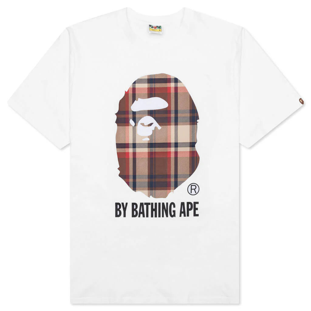 Bape Check By Bathing Ape Tee White