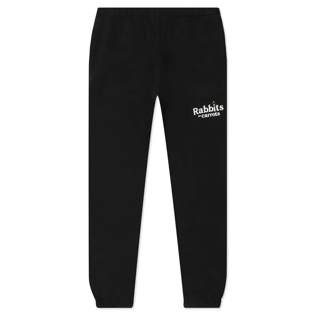 Feature x Carrots x Freddie Gibbs Rabbits Wordmark Sweatpant Black