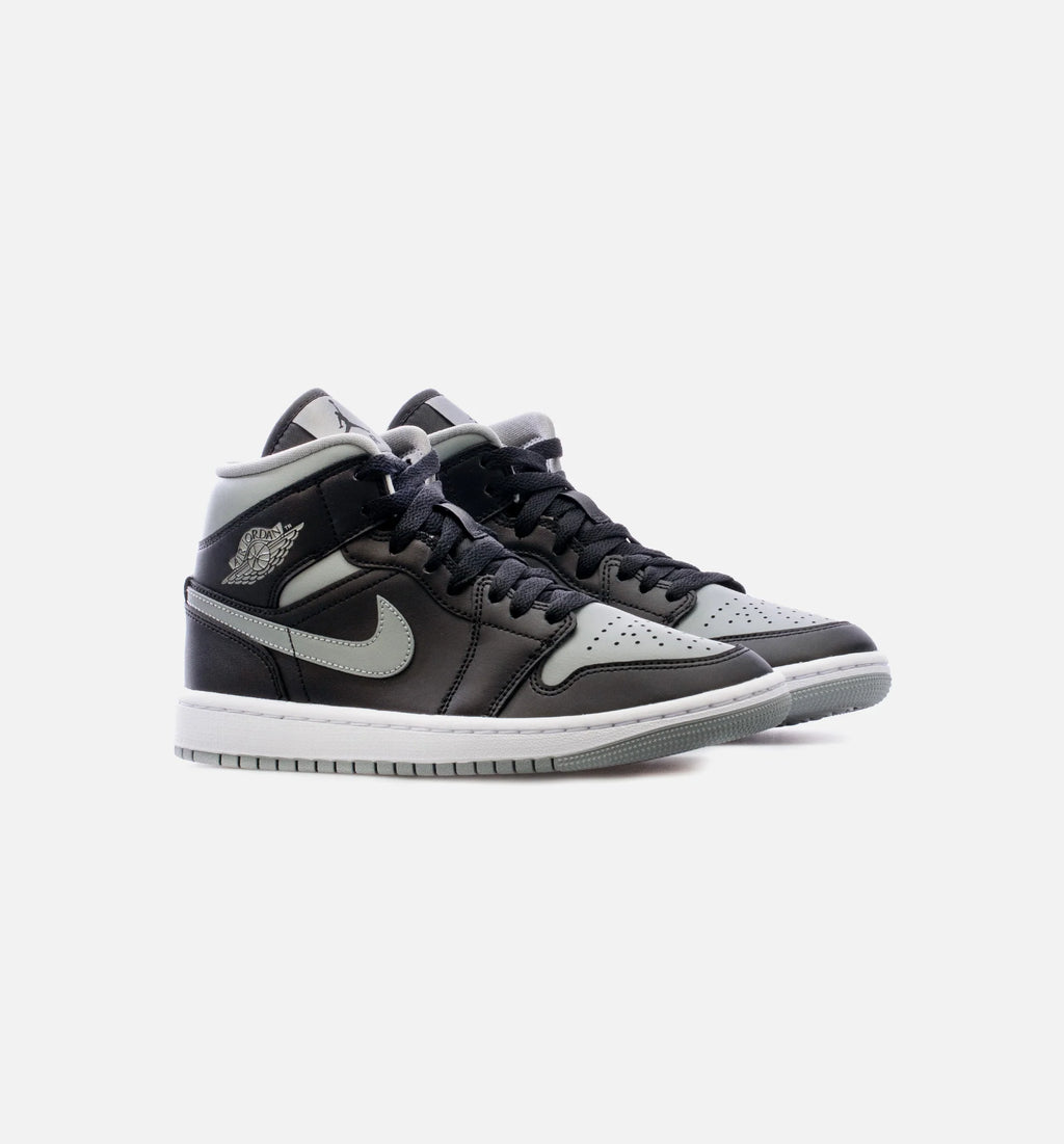 Air Jordan 1 Mid Black Grey Womens Lifestyle Shoe Black Grey