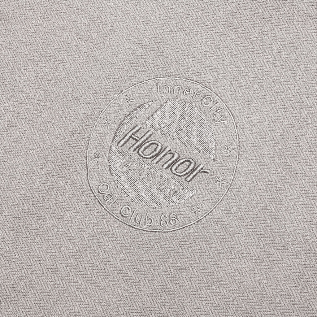 Race Herringbone Hoodie Stone