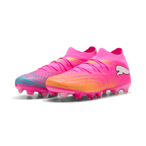 PUMA Future 9 Match FG AG Firm Ground Artificial Ground Mens Soccer Cleats Pink Aqua White