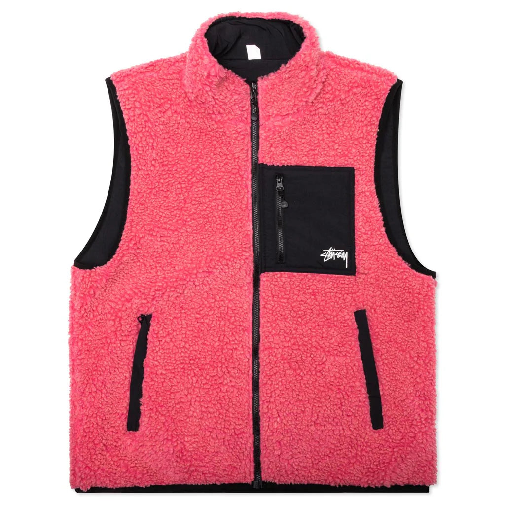 Sherpa Reversible Vest Pink