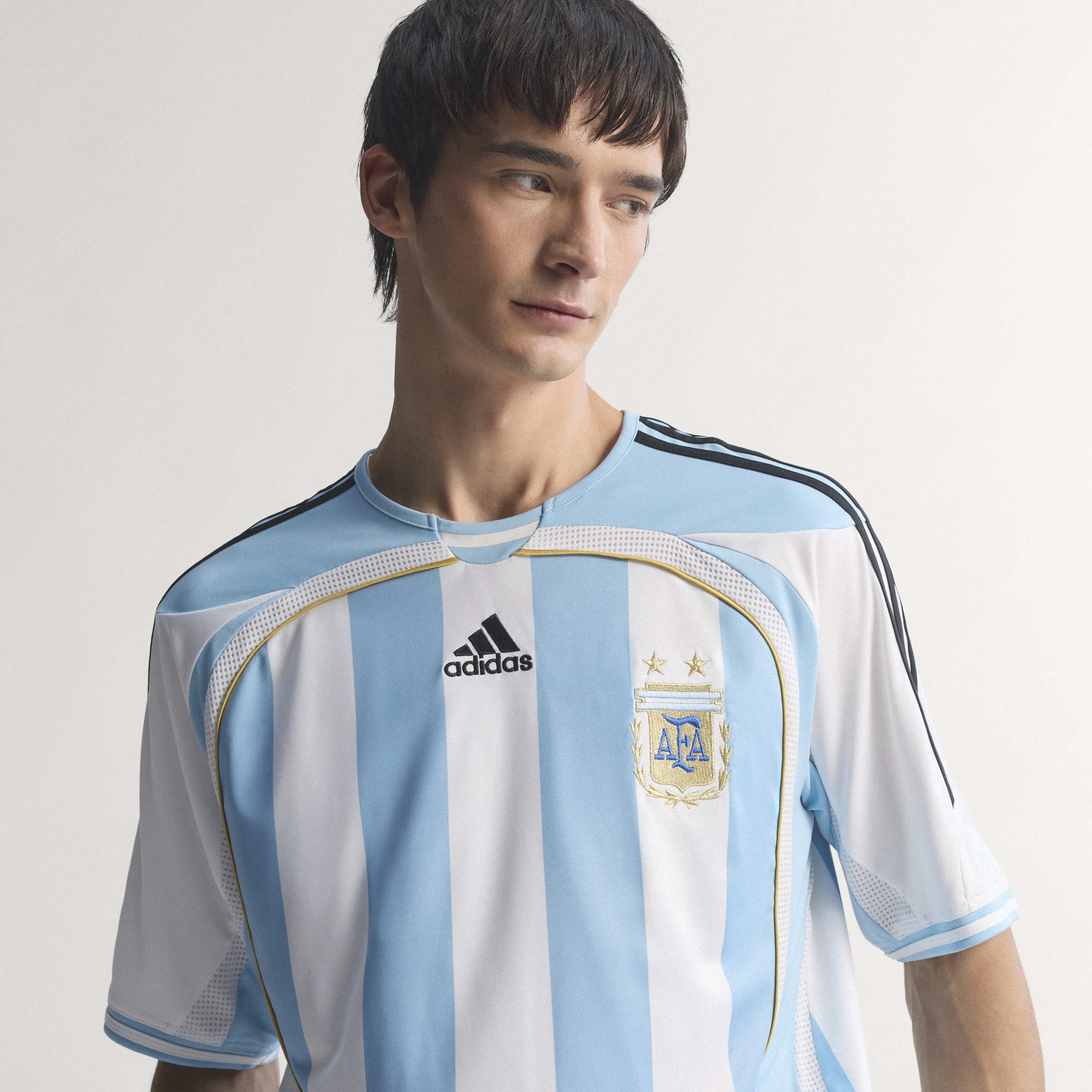 adidas Argentina Home Mens Soccer Jersey 2006 White Blue