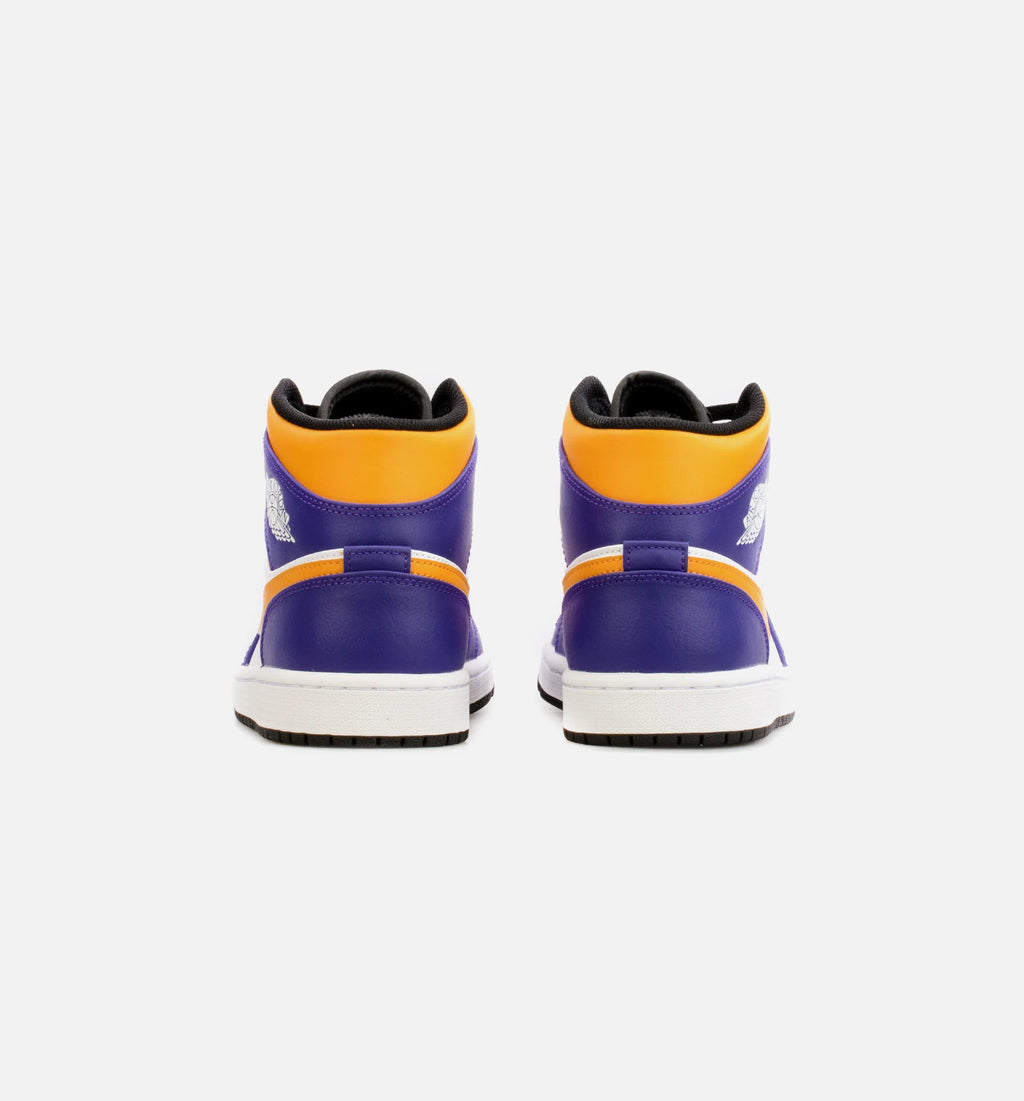 Air Jordan 1 Mid Mens Lifestyle Shoe Yellow Purple
