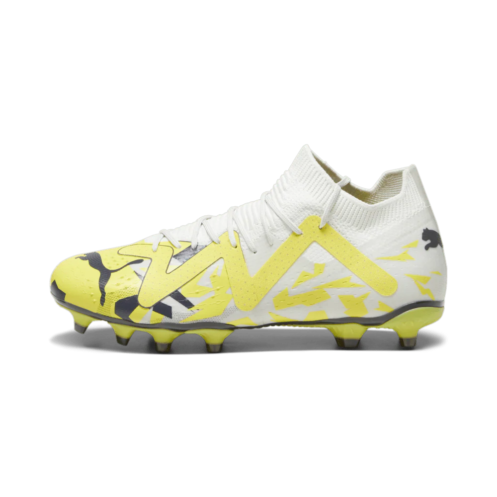 PUMA Future Match FG AG Soccer Cleats Gray Yellow