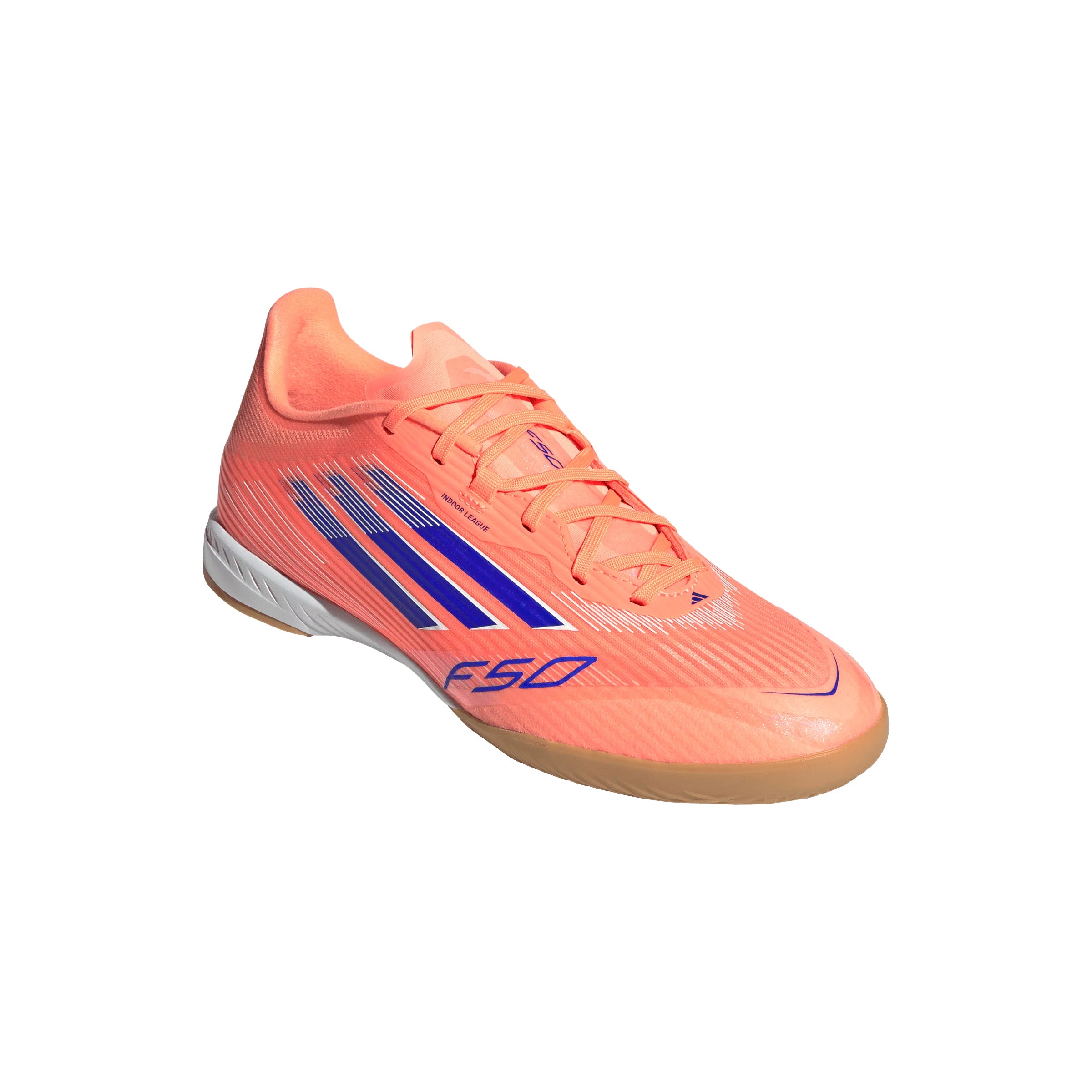 adidas F50 League IN Mens Soccer Shoes Orange Blue White