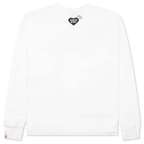 Graphic L S T Shirt 2 White