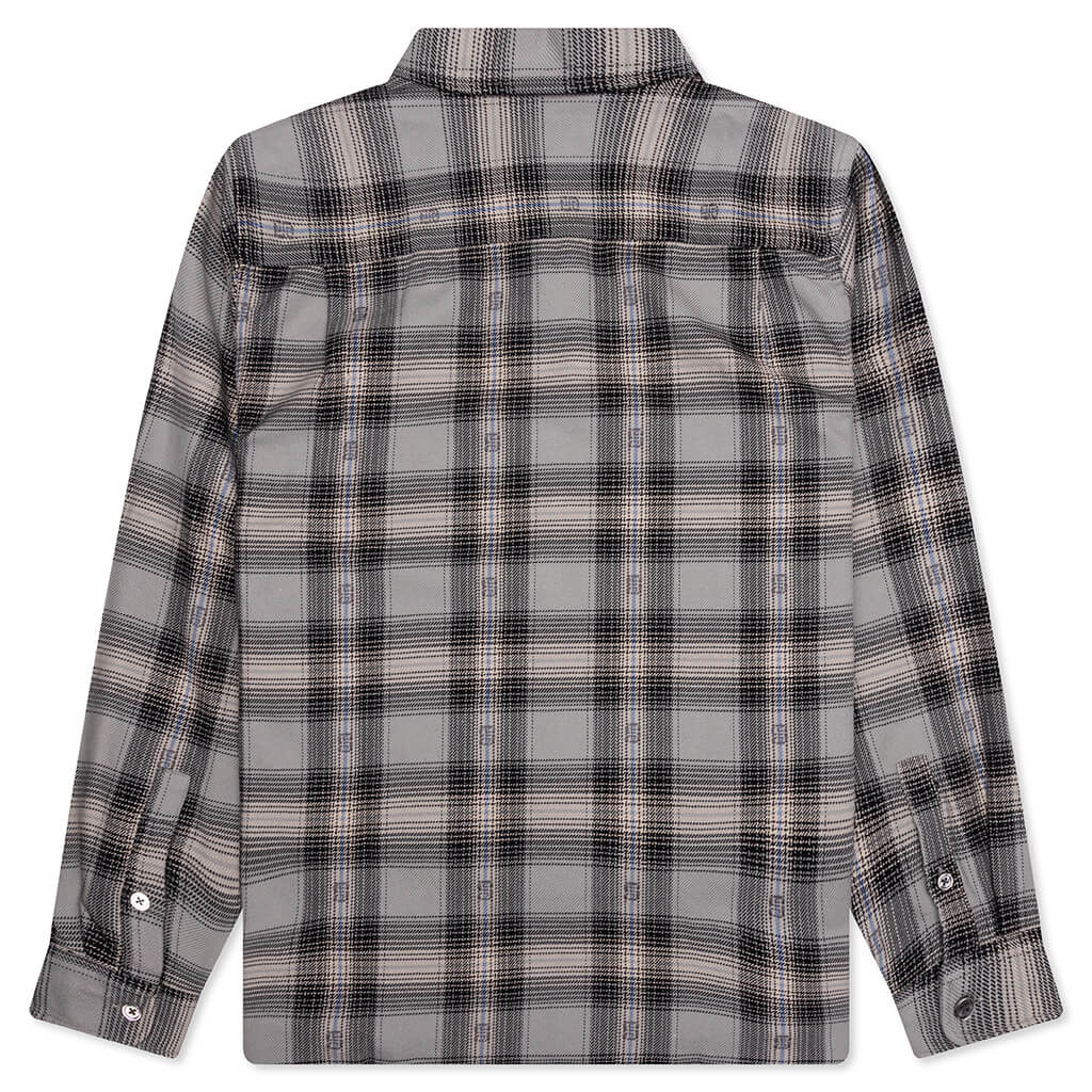 Motif Plaid Shirt Grey