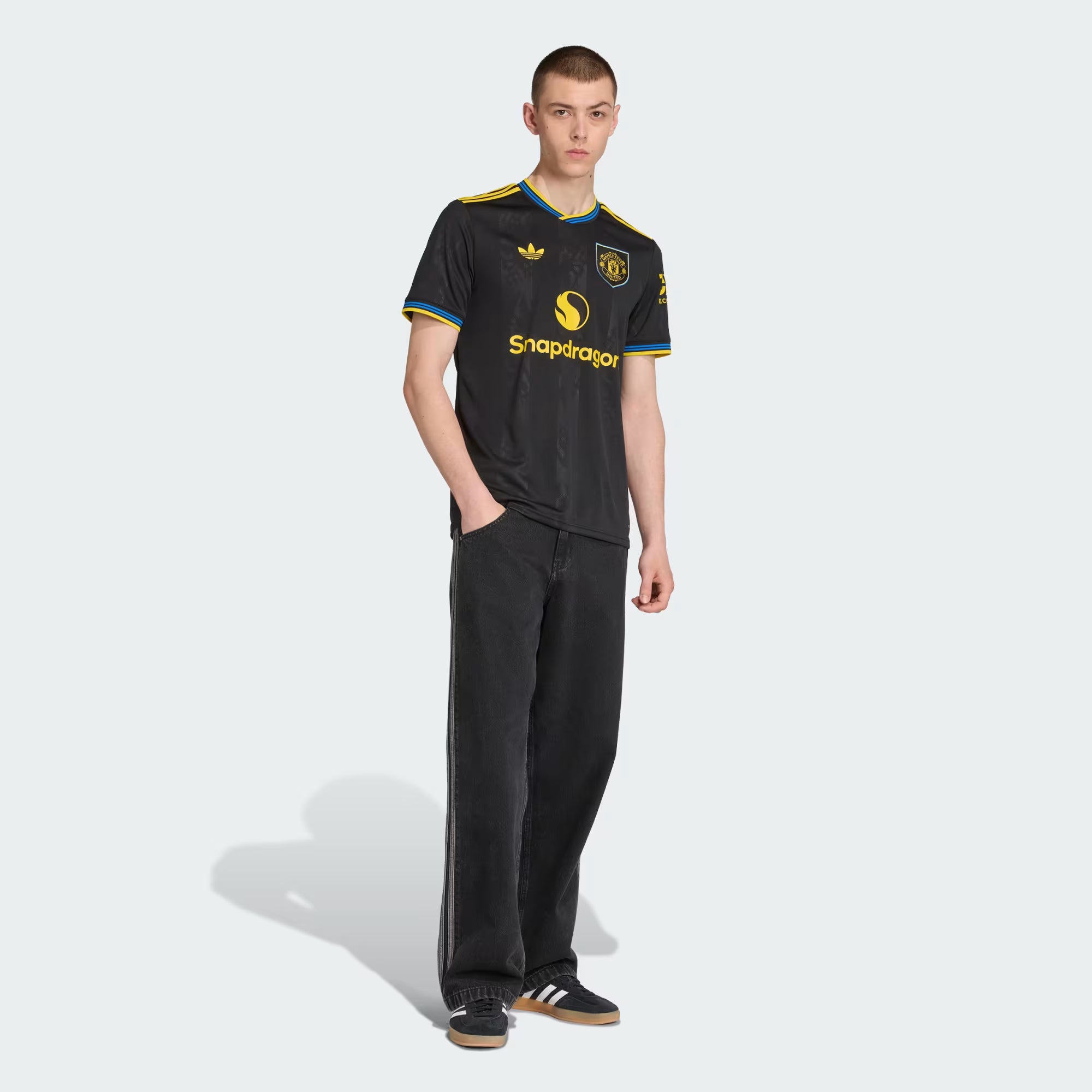 adidas Mens Manchester United Third Jersey 25 26 Black