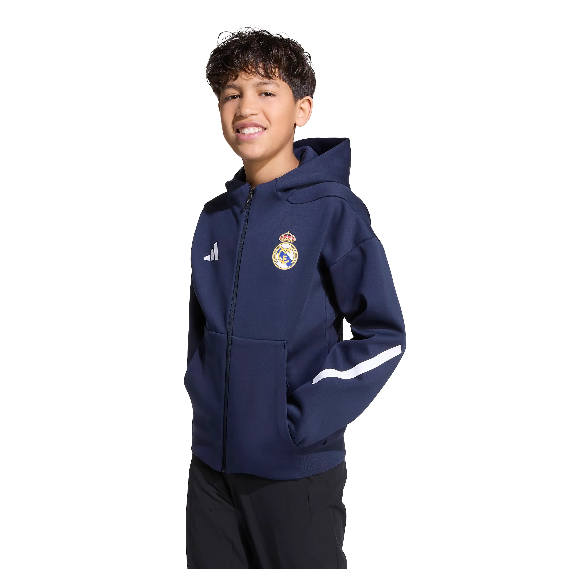adidas Real Madrid ZNE Anthem Jacket Youth Navy