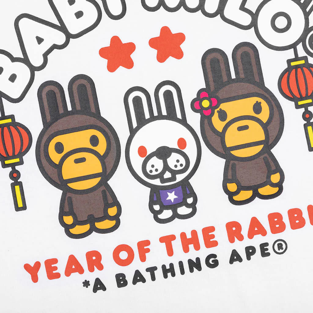 Year Of The Rabbit Baby Milo Tee White