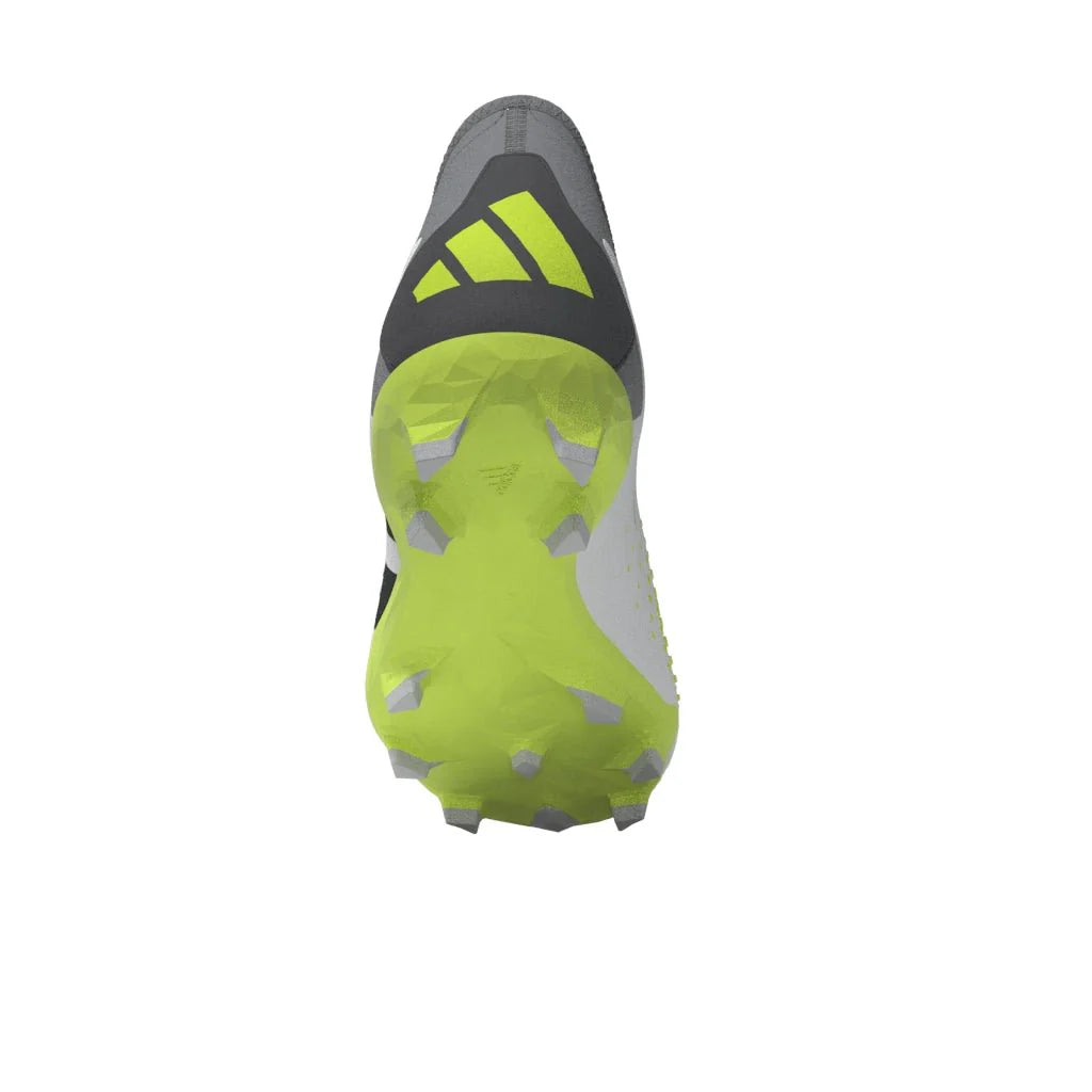 adidas Predator Accuracy3 Laceless FG Firm Ground Soccer Cleats Cloud White Black Lucid Lemon