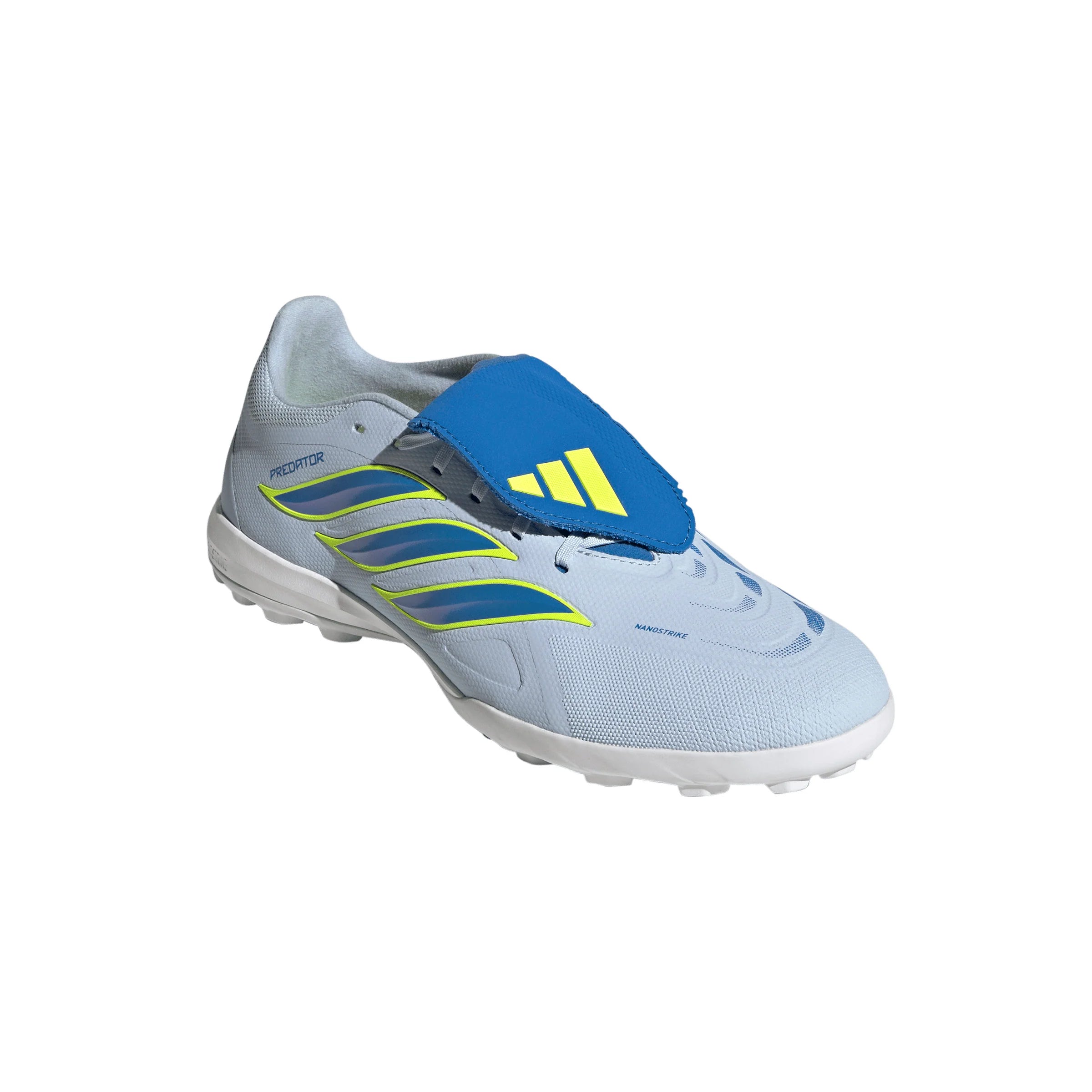 adidas Predator League Fold Over Tongue TF Turf Mens Soccer Cleats Sky Blue Yellow