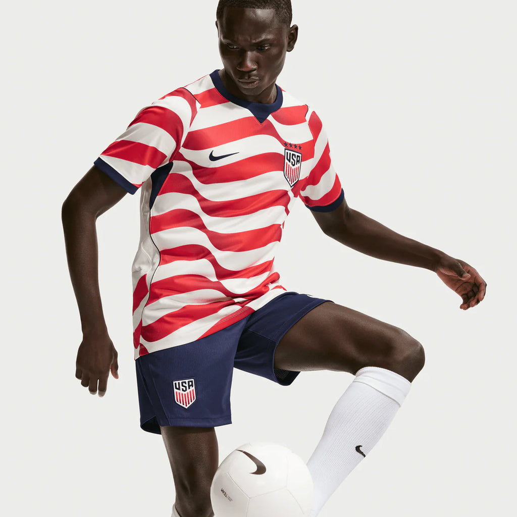 Nike USMNT Home Mens Soccer Jersey 2026 White Red Blue