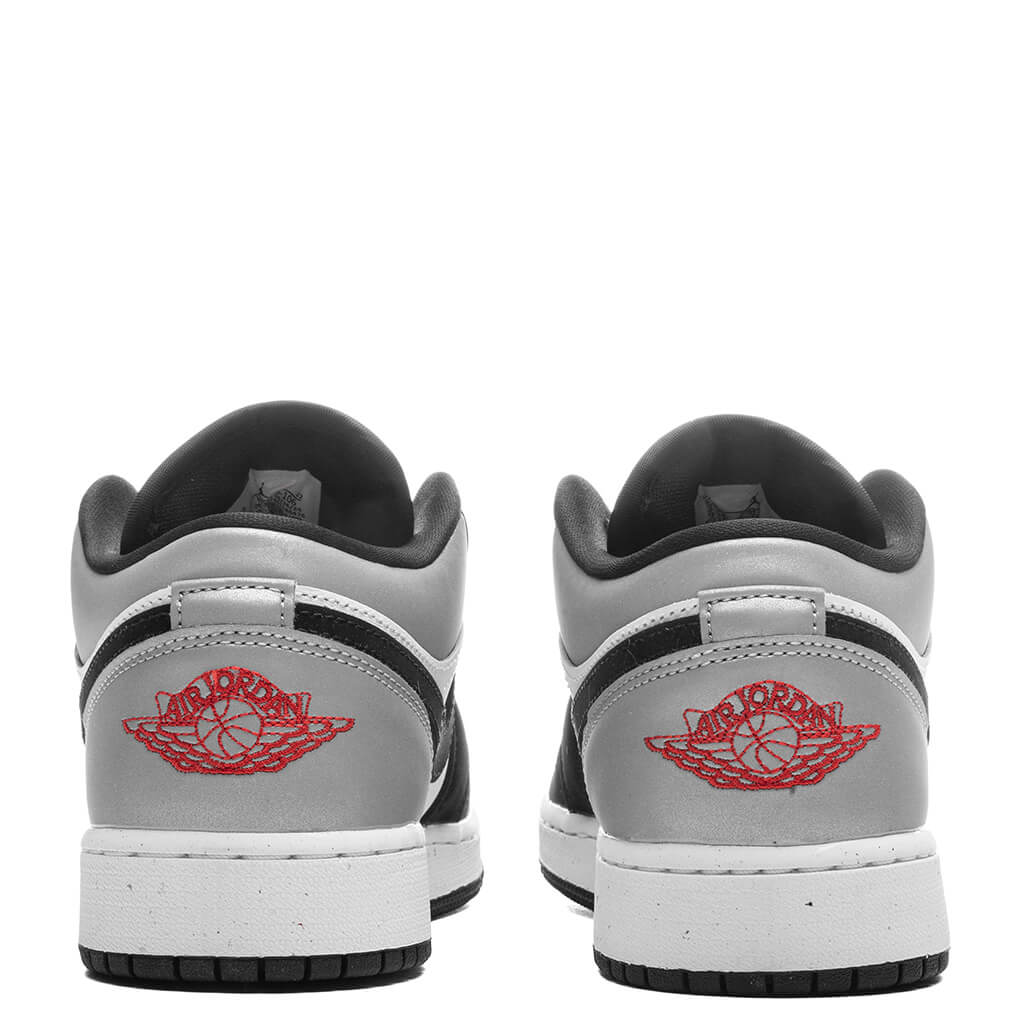 Air Jordan 1 Low SE GS White Fire Red Black Matte Silver