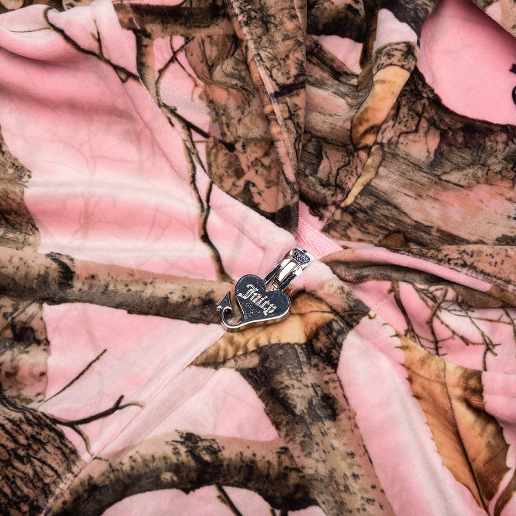 Pleasures x Juicy Couture Realtree Velour Hoodie Pink Edge