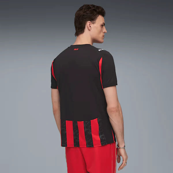 PUMA Mens AC Milan Home Jersey 25 Red Black