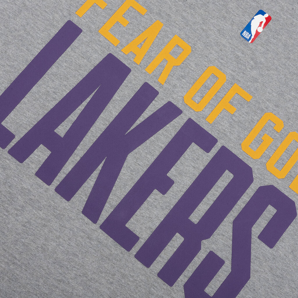 Fear of God Essentials x NBA Lakers 90s Tee Concrete Heather