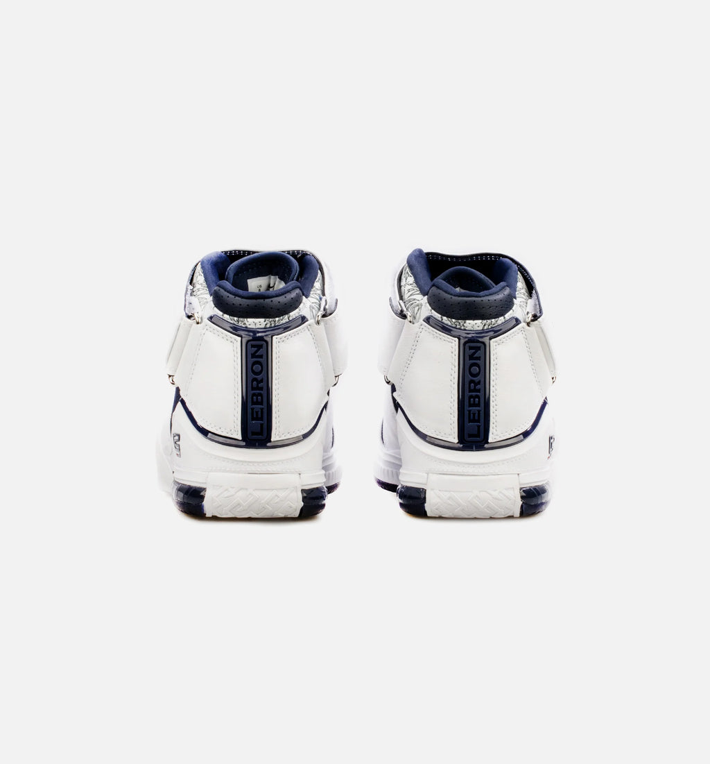 LeBron Zoom 2 Midnight Navy Mens Basketball Shoe White Blue