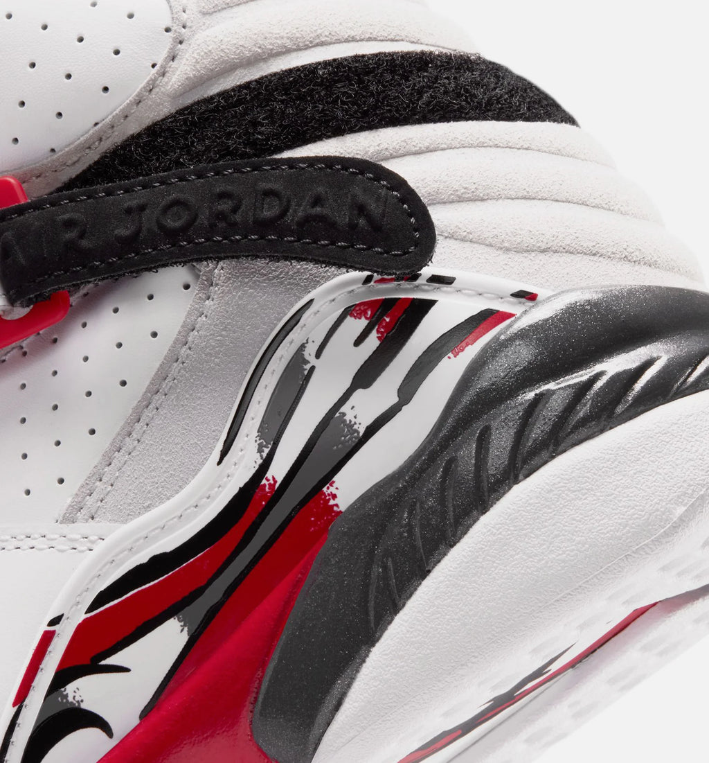 Air Jordan 8 Retro White And True Red Grade School Lifestyle Shoe White True Red Black