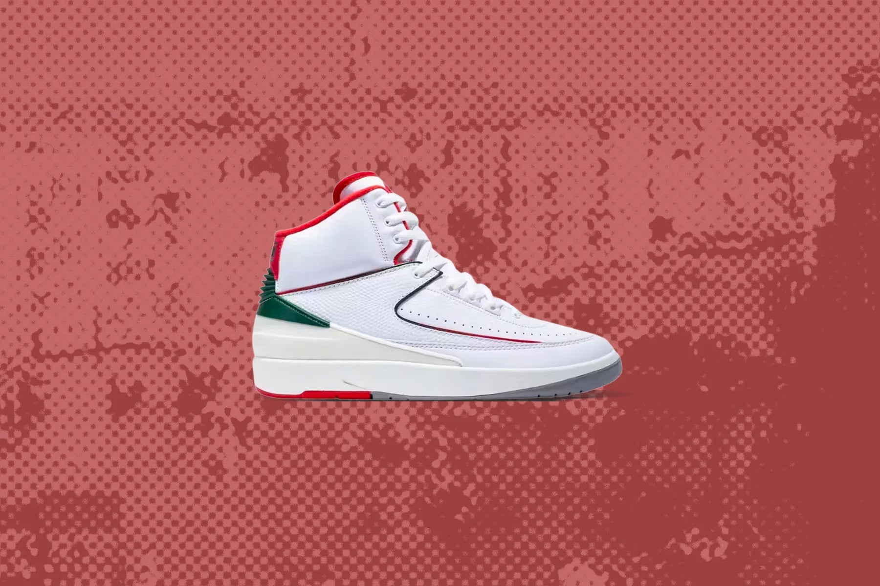 Air Jordan 2 Retro GS Italy White Fire Red Fir