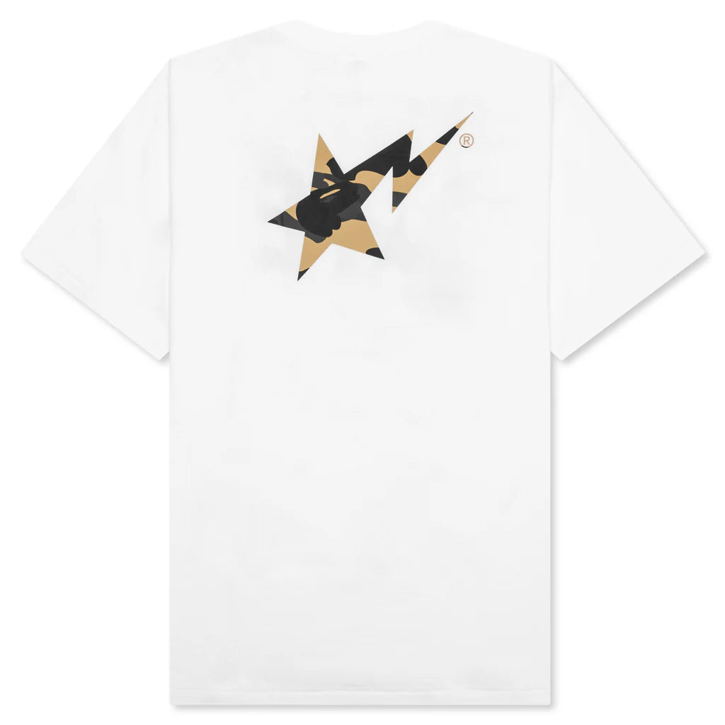 1st Camo Bape STA Tee White Yellow