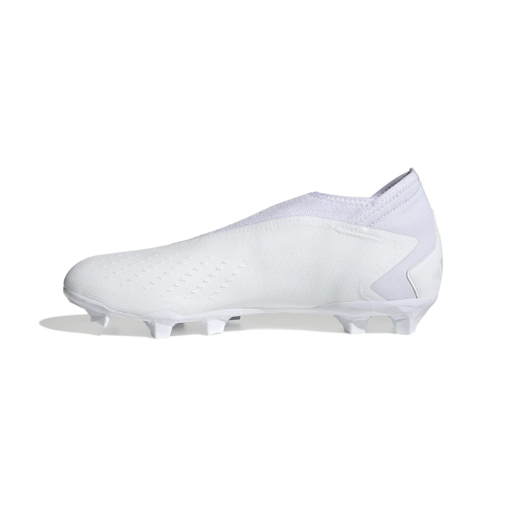 adidas Predator Accuracy3 Laceless FG Firm Ground Soccer Cleats White White