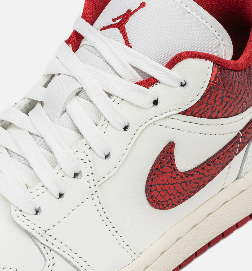 Air Jordan 1 Low SE Womens Lifestyle Shoe Sail Varsity Red Team Red
