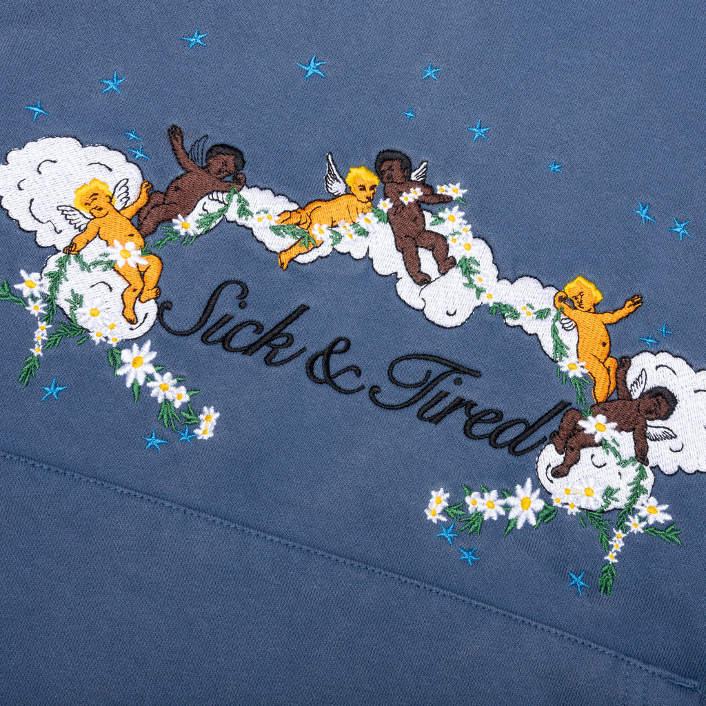 Sick And Tired Vintage Hoodie Blue