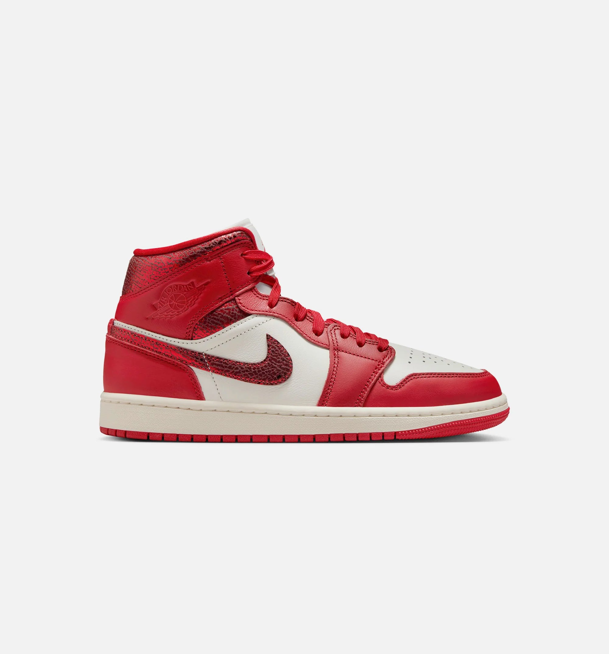 Air Jordan 1 Mid SE Womens Lifestyle Shoe Sail Team Red Varsity Red