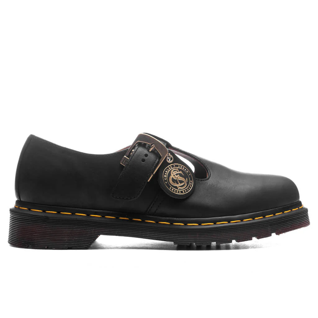 T Bar Shoe Black Regency Calf