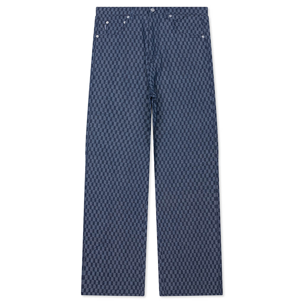 Formula Baggy Jeans Indigo Checker