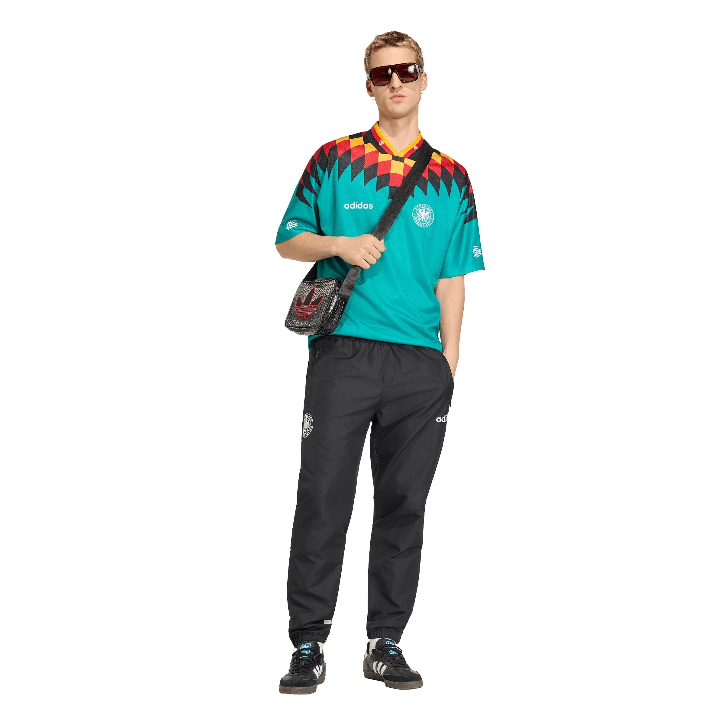adidas Germany Away 1994 Mens Soccer Jersey Green Black Red