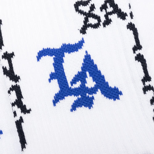 Saint Michael x Born X Raised LA Socks White