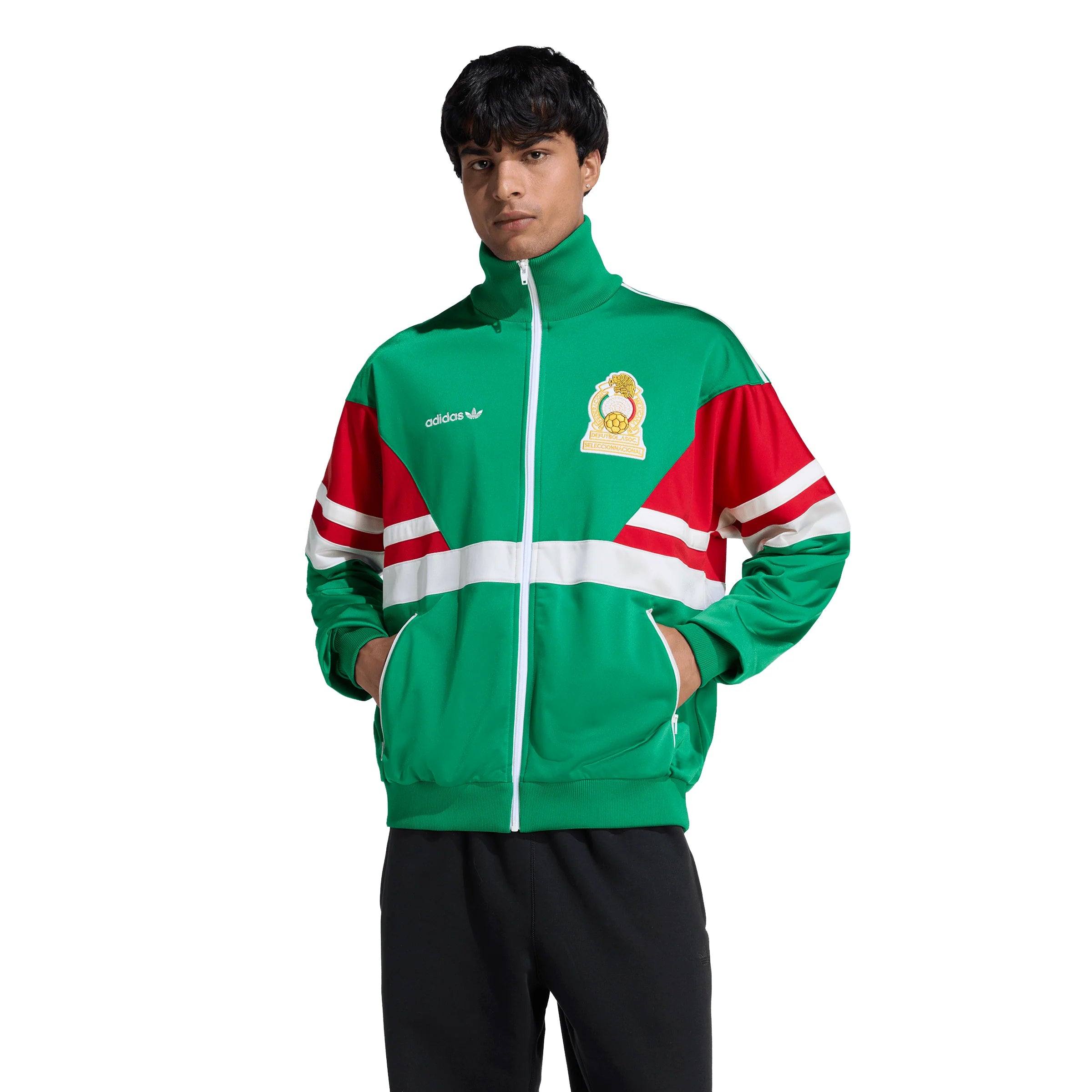 adidas Mexico Mens Soccer Track Top 1986 Green