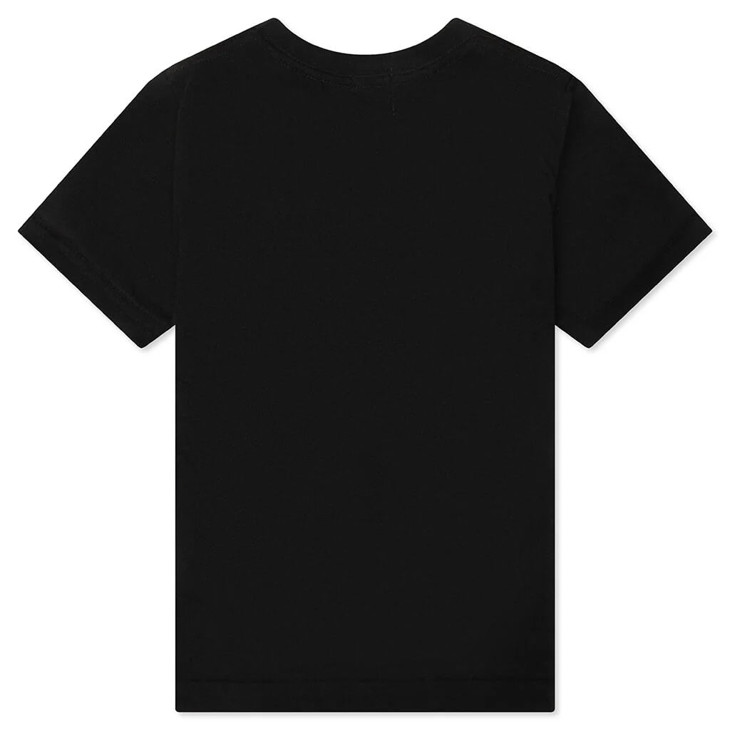 Kids New Multi Camo Shark Tee Black