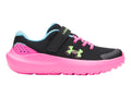 Tenis Under Armour GPS Surge 4 AC Negro y Rosa para Niña