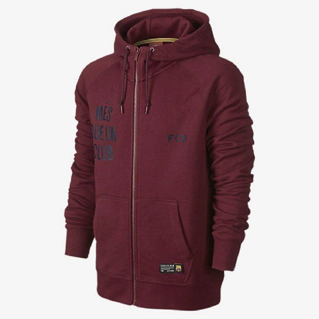 Nike Barcelona AW77 Covert FZ Hoodie Red Obsidian