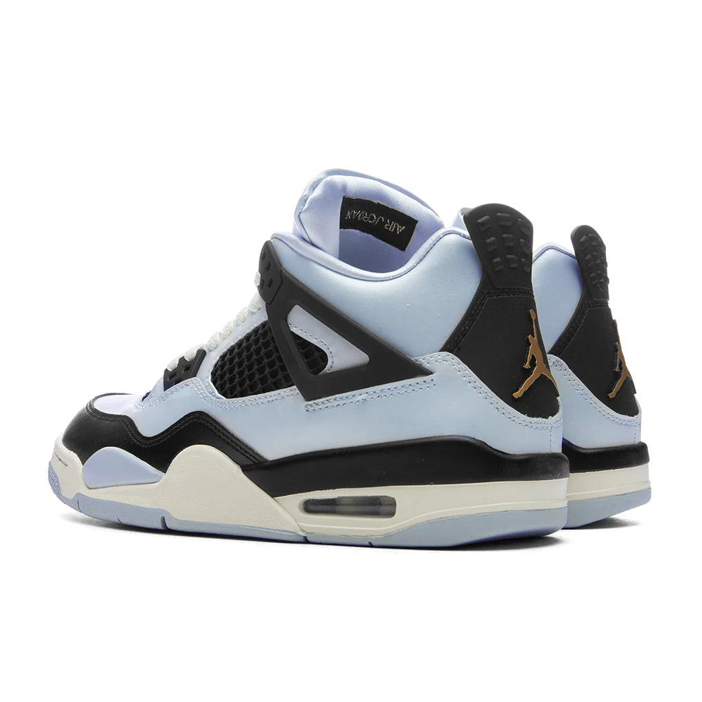Air Jordan 4 Retro GS Pure Platinum Metallic Gold Black Sail