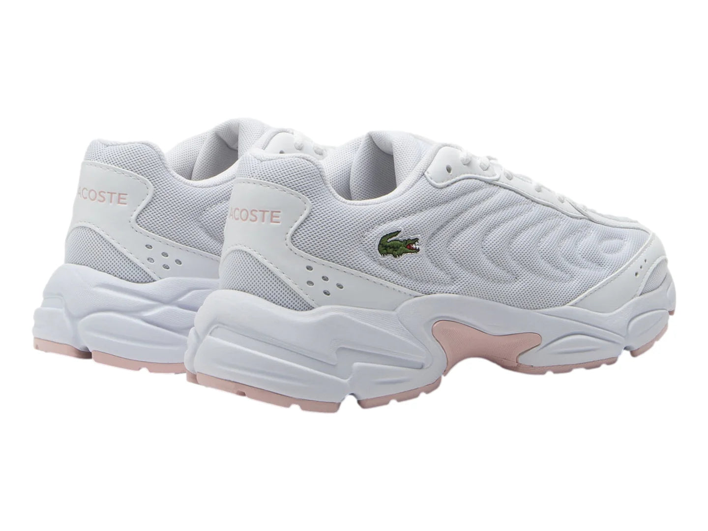 Tenis Lacoste Storm 96 2K Lite Blanco y Rosa para Mujer
