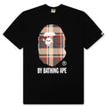 BAPE Check By Bathing Ape Tee Black Red