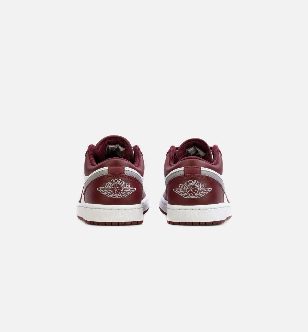 Air Jordan 1 Low Bordeaux Mens Lifestyle Shoe Bordeaux Red Grey