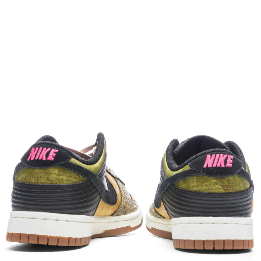 Womens Dunk Low Día De Muertos Black Khaki Metallic Gold