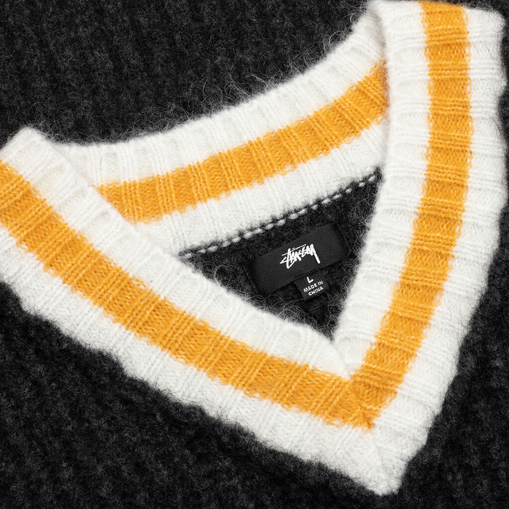 Mohair Tennis Sweater Charcoal